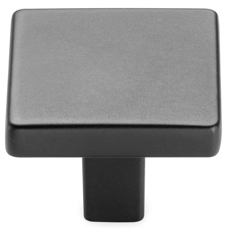 KOOFIZO 10 Pack Black Cabinet Knobs Matte Black Drawer Knobs K03 Square Single Hole Cabinet Pulls for Cabinets Drawer Dresser Cupboard Bedroom Closet Bathroom Vanity - Image 1